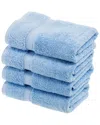 Superior Highly Absorbent 4pc Ultra Plush Hand Towel Set In Light Blue