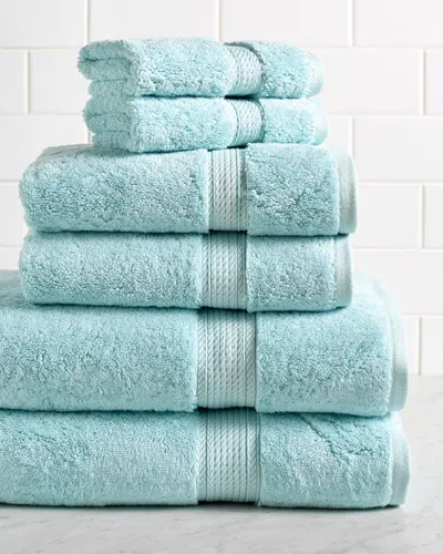 Superior Highly Absorbent 6pc Ultra Plush Solid Egyptian Cotton Towel Set