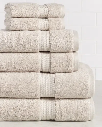 Superior Highly Absorbent 6pc Ultra Plush Solid Egyptian Cotton Towel Set In Neutral