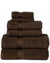 Superior Highly Absorbent 6pc Ultra Plush Solid Towel Set