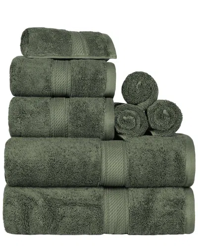 Superior Highly Absorbent 8pc Ultra Plush Solid Egyptian Cotton Towel Set