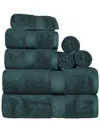Superior Highly Absorbent 8pc Ultra Plush Solid Towel Set In Teal