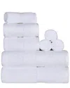 Superior Highly Absorbent 8pc Ultra Plush Solid Towel Set In White