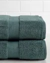 Superior Highly Absorbent Zero Twist 2pc Bath Sheet Set In Green