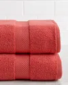 Superior Highly Absorbent Zero Twist 2pc Bath Towel Set In Orange