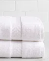 Superior Highly Absorbent Zero Twist 2pc Bath Towel Set In White