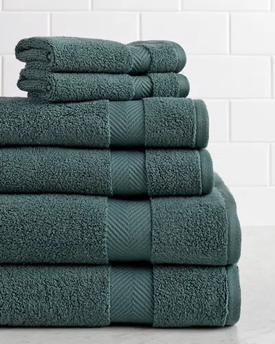 Superior Highly Absorbent Zero Twist 6pc Cotton Towel Set