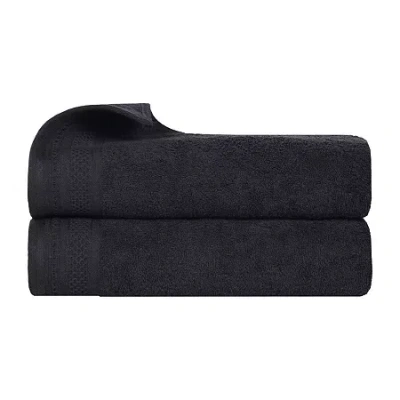 Superior Honeycomb Collection | 100% Combed Cotton 2-pc. Bath Sheet In Black