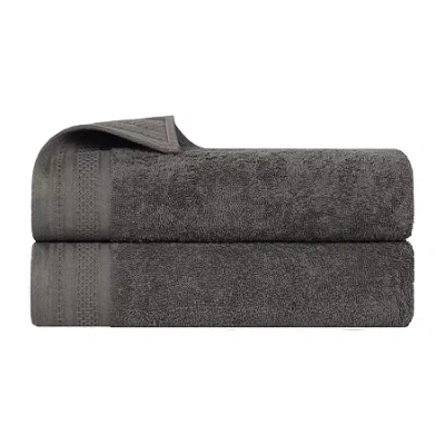 Superior Honeycomb Collection | 100% Combed Cotton 2-pc. Bath Sheet In Gray