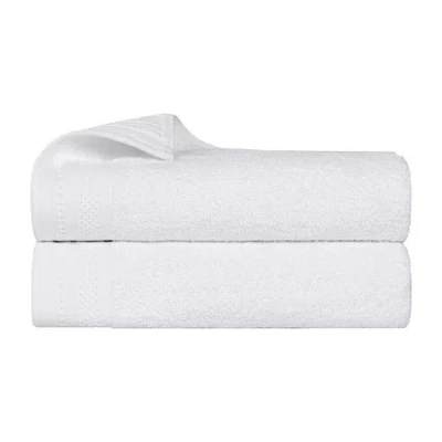 Superior Honeycomb Collection | 100% Combed Cotton 2-pc. Bath Sheet In White