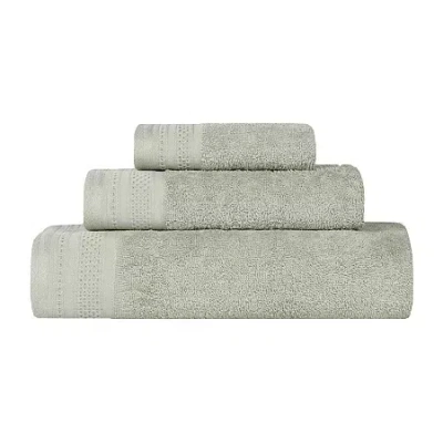 Superior Honeycomb Collection | 100% Combed Cotton 3-pc. Quick Dry Bath Towel Set In Green