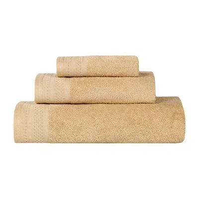 Superior Honeycomb Collection | 100% Combed Cotton 3-pc. Quick Dry Bath Towel Set In Yellow
