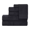 Superior Honeycomb Collection | 100% Combed Cotton 6-pc. Quick Dry Solid Bath Towel Set In Black