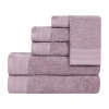 Superior Honeycomb Collection | 100% Combed Cotton 6-pc. Quick Dry Solid Bath Towel Set In Gray