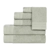 Superior Honeycomb Collection | 100% Combed Cotton 6-pc. Quick Dry Solid Bath Towel Set In Green