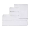 Superior Honeycomb Collection | 100% Combed Cotton 6-pc. Quick Dry Solid Bath Towel Set In White
