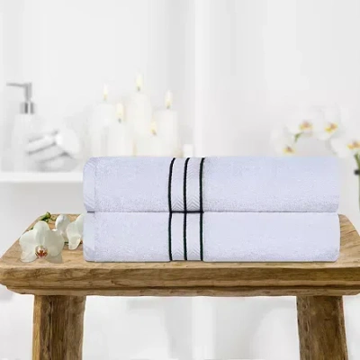 Superior Hotel Spa Quality Turkish Cotton 2pc Bath Towel 2-pc. Quick Dry Bath Towel Set In White