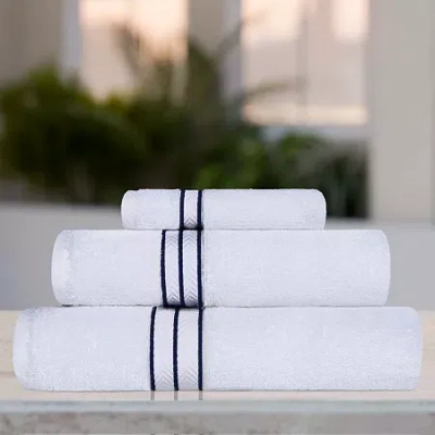 Superior Hotel Spa Quality Turkish Cotton 3pc Towel Set 3-pc. Quick Dry Bath Towel Set In White