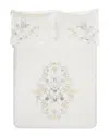 Superior Hyacinth 3pc Embroidered Button Closure Duvet Cover Set In Multicolor