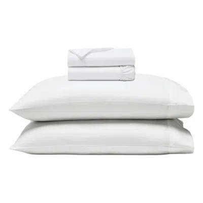 Superior Impressions Cotton Blend 600 Thread Count Embroidered Hem Deep Pocket Sheet Set In White