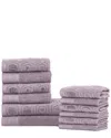 Superior Jacquard And Solid Absorbent 12pc Combed Cotton Towel Set