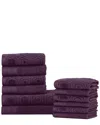 Superior Jacquard And Solid Absorbent 12pc Combed Cotton Towel Set