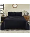 Superior Jacquard Matelasse Cotton Medallion Bedspread Set In Navy