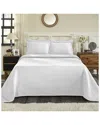 Shop Superior Jacquard Matelasse Basketweave 3pc Cotton Bedspread Set In White