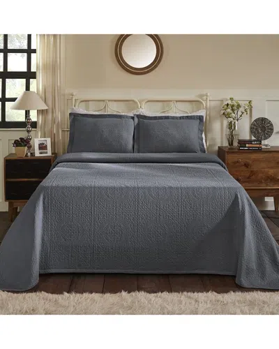 SUPERIOR SUPERIOR JACQUARD MATELASSE COTTON MEDALLION BEDSPREAD SET