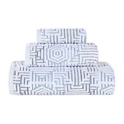 Superior Jasper Collection | 100% Cotton 3-pc. Quick Dry Solid Bath Towel Set In Blue