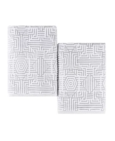 Superior Jasper Cotton 2-piece Bath Sheet Set In Platinum