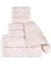 SUPERIOR SUPERIOR JASPER COTTON MODERN GEOMETRIC JACQUARD PLUSH 8PC TOWEL SET