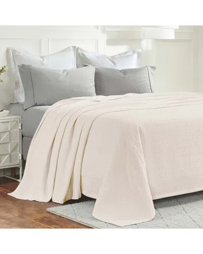 SUPERIOR SUPERIOR JENA COTTON TEXTURED CHEVRON LIGHTWEIGHT WOVEN BLANKET