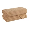 Superior Juno Collection | 4-pc. Quick Dry Checked Bath Towel In Sand
