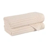 Superior Juno Collection | 4-pc. Quick Dry Checked Bath Towel In White