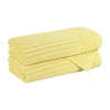 Superior Juno Collection | 4-pc. Quick Dry Checked Bath Towel In Yellow