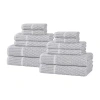 Superior Juno Collection | 80% Cotton 20% Viscose 12-pc. Quick Dry Solid Bath Towel Set In Blue
