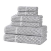 Superior Juno Collection | 80% Cotton 20% Viscose 6-pc. Quick Dry Solid Bath Towel Set In Black