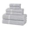 Superior Juno Collection | 80% Cotton 20% Viscose 6-pc. Quick Dry Solid Bath Towel Set In Blue