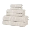 Superior Juno Collection | 80% Cotton 20% Viscose 6-pc. Quick Dry Solid Bath Towel Set In Sand
