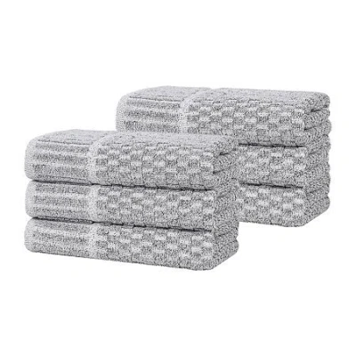 Superior Juno Collection | 80% Cotton 20% Viscose 6-pc. Solid Hand Towel In Black