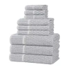 Superior Juno Collection | 80% Cotton 20% Viscose 9-pc. Quick Dry Solid Bath Towel Set In Blue