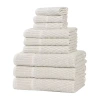 Superior Juno Collection | 80% Cotton 20% Viscose 9-pc. Quick Dry Solid Bath Towel Set In Sand