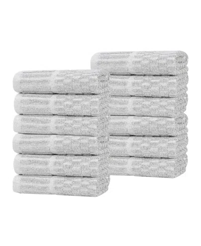 Superior Juno Cotton Blend 12-piece Wash Cloth Set In Gray