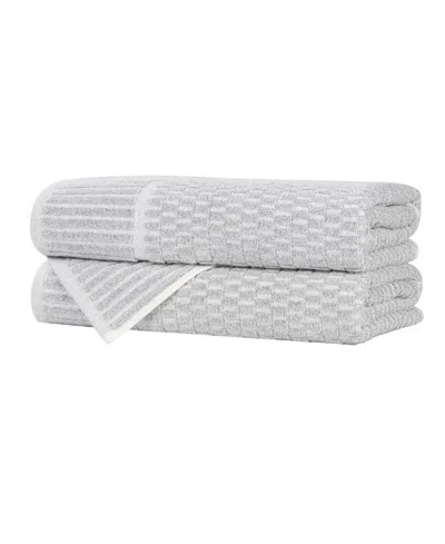 Superior Juno Cotton Blend 2-piece Bath Towel Set In Gray