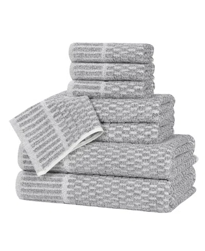 Superior Juno Cotton Blend 8-piece Towel Set In Gray