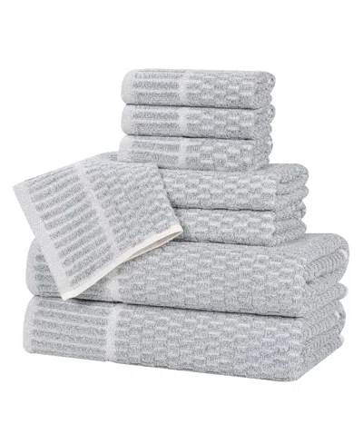 Superior Juno Cotton Blend 8-piece Towel Set In Blue