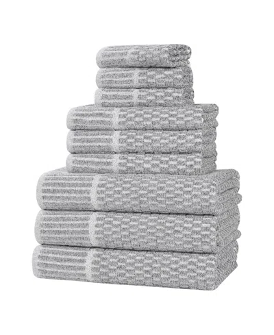 Superior Juno Cotton Blend 9-piece Towel Set In Brown