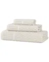 Superior Juno Medium Weight Checkered Border 3pc Towel Set