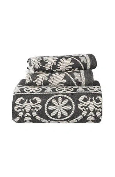Superior Kymbal Cotton Blend Jacquard Bedspread & Shams Set In Black